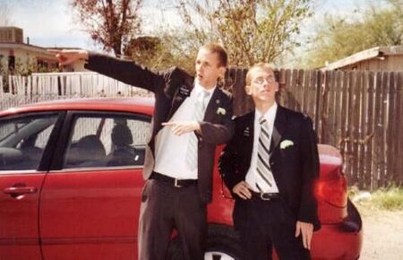 Elder Twitchell (a deaf elder) and I posing in front of our car.  St. Patrick's Day 2006!
Therman Ellis Granfors Rich
02 Nov 2006