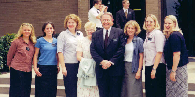 (from left to right)Kendall, Hiller, Truman, President and Sister Bawden, Brinkerhoff, Carey, Straw
Melissa M Smith
04 Jan 2002