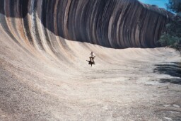 Surfing Wave Rock near Hyden. It's about 2.5 to 3 hours east from Perth.
Boyd  Ackerson
19 Apr 2004