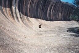 Surfing Wave Rock near Hyden. It's about 2.5 to 3 hours east from Perth.
Boyd  Ackerson
19 Apr 2004