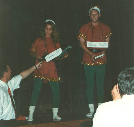 Joelle Pace (Pres Daughter) and Elder Sperry were made to dress up as Elves at the Christmas Conference in 1993 and to hand out all of the packages.
Elissa  East
09 Jul 2001