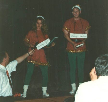 Joelle Pace (Pres Daughter) and Elder Sperry were made to dress up as Elves at the Christmas Conference in 1993 and to hand out all of the packages.
Elissa  East
09 Jul 2001