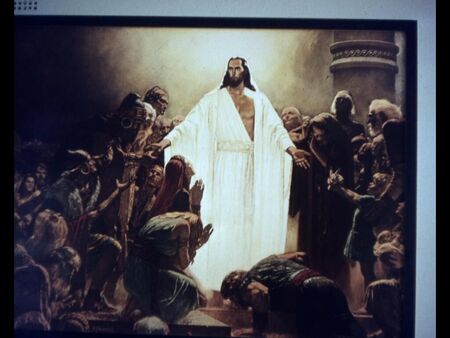 This very large mural of the Savior appearing to the Nephites hung in the large meeting room where we had meeting, study sessions and other meetings. Many of us will remember how that large mural made us feel when we met together for meetings, study classes, assignments, etc.
Marlo  Schuldt
26 Mar 2006