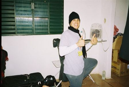 What central heating?  Elder Stark demonstrates the way to keep warm in cold Brazilian winters which are in our summer seasons back home!
Austin James Forrester Stark
25 Oct 2004