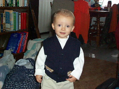 This is my son, dressed up for church. :-)
Tory  Gilbert
31 Dec 2000