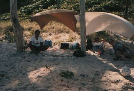 We spent the day on a deserted beach one day in Joao Pessoa. I sent this picture home and my parents thought we were living on a beach for real <ha ha ha>.
Daniel Juarez
14 May 2005