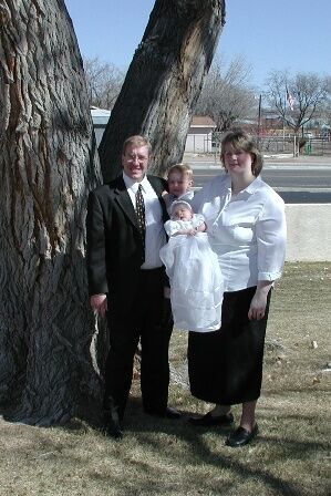 This was taken March 7, 2004 - after the blessing of our 2 month old daughter, Emma.  In the picture are myself, Denette, and our children Jacob and Emma.
Jeff  Dabling
07 Mar 2004