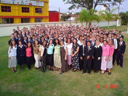 A Missão Brasil Ribeirão Preto em conferência com Elder Richard G. Scott 25 Ago. 2005.  Todos os missionarios estavam presentes.
Dallin Clarence Wilcox
05 Dec 2005