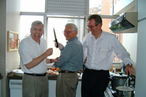 The Presidents of the Sao Paulo Interlogos (Marriott), South (DeBry) and North (Bangerter) missions 