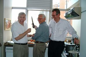 The Presidents of the Sao Paulo Interlogos (Marriott), South (DeBry) and North (Bangerter) missions 