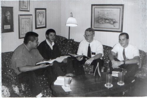 Elders Price & Jensen, with member Eric Morrison teaching Bob the 3rd discussion
Steven  Price
04 May 2002