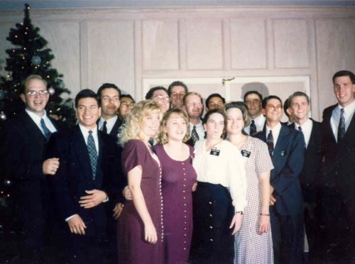 L to R Elders: Jemmet, Ortega, Austin, Contreras, Bell, Casey, Cook, Chavez, McArthur, Scott, Alexander, Dormady's ear, Boyak (sp?)
L to R sisters: Starr, Cook(???), Cameron, Hoagge (sp?)
Jason  Dormady
18 Mar 2003