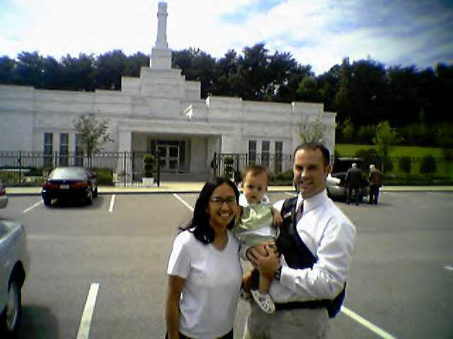 My wife, 10 month old daughter, and I are at the Birmingham, AL temple.
Jared Adam Carter
24 Sep 2004