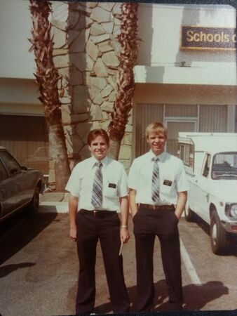 Elder Scott Wheeler, (1959-2013) and Elder James Schollian, October 1981
James  Schollian
07 Aug 2013