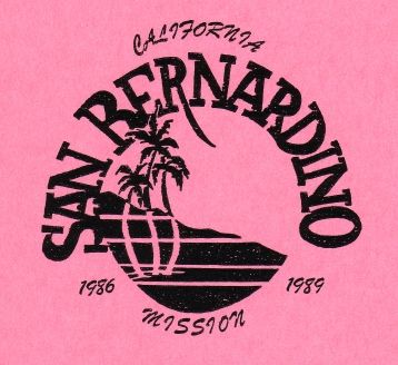 Here's the mission logo from 1987.  The scan came from one of the mission directories that happened to have a pink colored cover!
Michael A. Beckstrand
10 Apr 2003