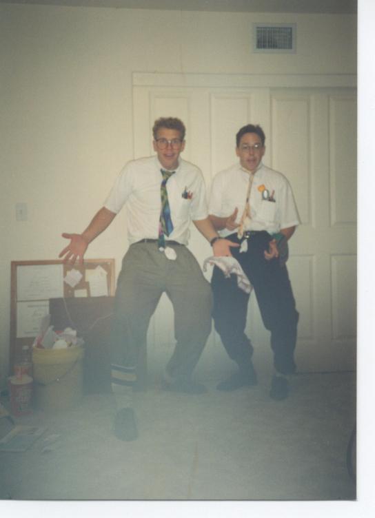 Heywood and Strunk getting ready for the ward Halloween party.  Where is Heywood anyway?  Anyone know?
Justin David Strunk
15 Feb 2002