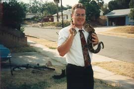 I love going door to door with my companion. He likes to be a snake. Sometimes he looks like one. Here's some evidence.
G. Paul Mantini
12 Aug 2002