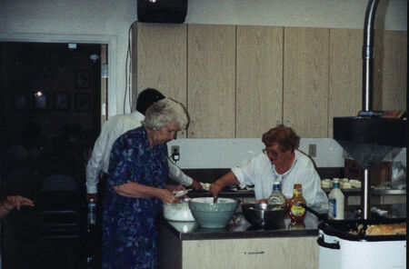 Barbara Pane and Lois Rose working in the kitchen.
Dustin  Colley
15 Oct 2001