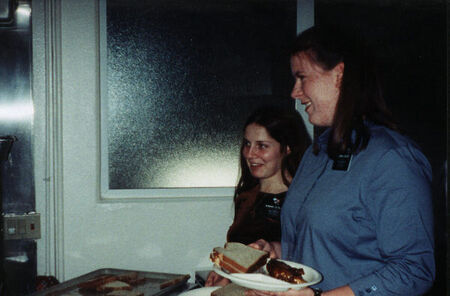 Sisters helping themselves to the food provided at conference.
Dustin  Colley
15 Oct 2001