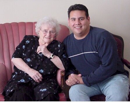 Many of the Elders and Sisters that served on the Southwest side of Calgary know Sister Jones.  She has been feeding missionaries since 1952!  It was good to see our mission grandmother again.
David J. Campos
17 Mar 2003