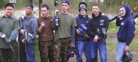 40 Missionairies went paintball in Surrey.
Me(Praxaybane), Fernandez,Beachley,Bakow,Scharmen,LaSalle and Fewekes.
Soukson  Praxaybane
13 Jan 2007