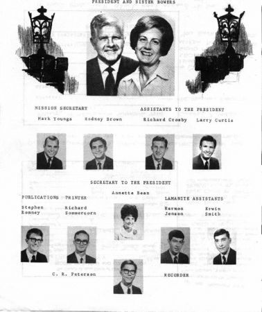 President and Sister Bowers and the mission staff, suppied by Jack Feldman.
Richard Funk
07 Nov 2003