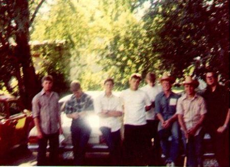 Okanagon district photo - Aug 1971 - just prior to excursion to the Omak Stampede- from right elder #1Stephens #3 Hale #4 Waite- all others unknown, can you identify?  Submitted by William Steele
Richard Funk
10 Nov 2003
