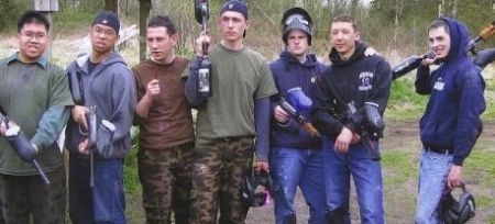 40 Missionairies went paintball in Surrey.
Me(Praxaybane), Fernandez,Beachley,Bakow,Scharmen,LaSalle and Fewekes.
Soukson  Praxaybane
13 Jan 2007