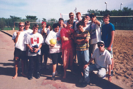 District Volleyball Activity for P-Day. Me on the far right with the cap.
Mark  Coffey
28 Feb 2006