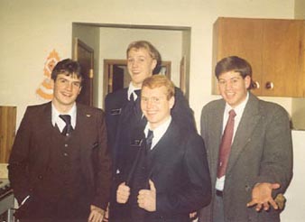 L to R: Me, Elder Fitzgerald, Elder Cary Ray Hill (trainer), Elder Smith 1/79 @ Jones' (couple) apartment.
Paul H. Forster
06 Oct 2006