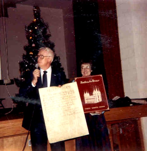 All of the missionaries got together and had this picture made. One of our asian contacts made it for us.
Launa Faye Gregersen
27 Nov 2006