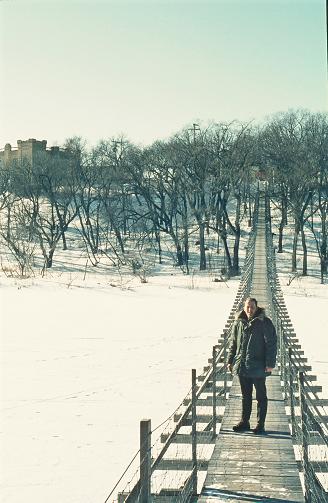 Elder McLaughlin on Souris suspension bridge, 1976
Loren H Evans
27 Jun 2007