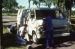 Title: Office staff cleaning the van (2)