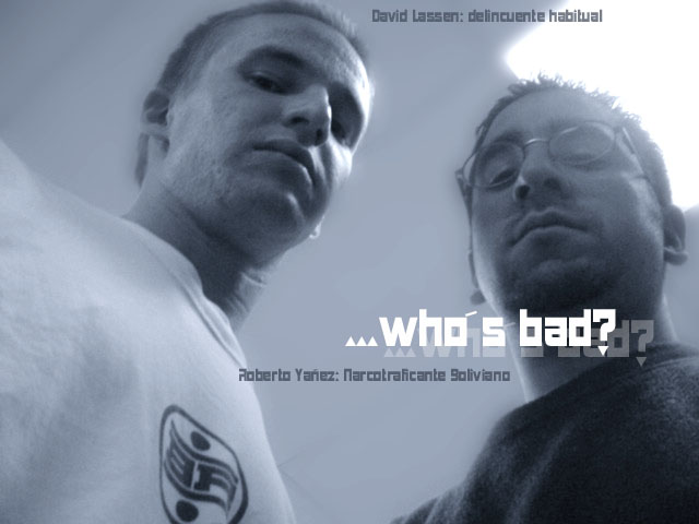 ex elderes: lassen y yañez, despues de 3 años de haber servido juntos en iquique se reencontraron para lesiar un rato en la oficina del yañez
roberto  ya?ez
31 May 2002