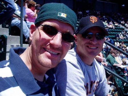 Phil van Dijk & AJ Johnson at Giants/A's Game in San Francisco
Philip 