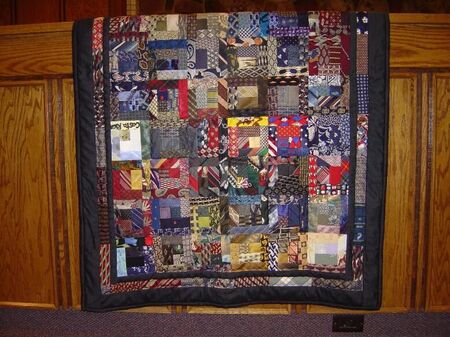 If you left a tie / scarf with the Claybaughs when you ended your mission...  It's now on this quilt!  Thanks Claybaughs!  We love ya!
Marc S Pickering
03 Apr 2004