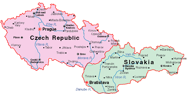 Республика чехословакия. Чехословакия на карте до распада. Чехословакия распалась на карте. Карта Чехии и Словакии политическая. 1993 Г. распад Чехословакии на Чехию и Словакию.
