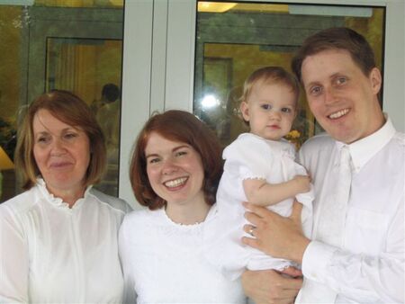 This is a picture of us right after our sealing - with my (Andrea's) mom.
Andrea  Reichwald
28 Sep 2004