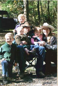 Horseback camping near Danville, Illinois, Oct. 05; Clint (standing), Colt (in green), Chase (in brown), Eric, Timber (yes, we had a girl), and Shirley.
Shirley M Oakes
22 Jun 2006