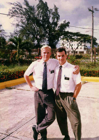 Here is a picture of Petrucka and I in 1992.  We were companions for two months but became even closer friends after the mission.
Stephen T. Vorhauer
01 May 2007