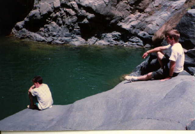 No te preocupes, Jepson.  Un dia vamos a poder nadar de nuevo. 
Don't worry Elder Jepson, someday we'll be able to swim again...
Benjamin F. Cluff
13 Jun 2001