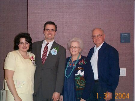 The President and Sister Shawcroft were invited to my sister's reception without me knowing it (I'm a distant relative of the President).  This was set up as a suprise for me by my parents!  It was great to see them!  They say they are going to come to the reunion.
Kurt Benjamin White
02 Mar 2004