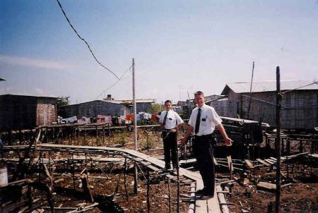 Leaving sunday lunch with Elder Butler
Steven  Miller
05 Dec 2003