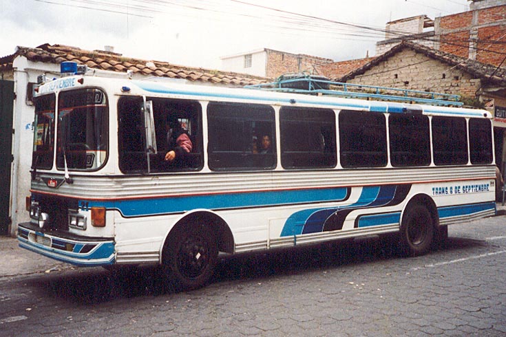 Pot-holes and no shocks at 60 mph...   What I'd give to be on one of those buses again.
Dave Young
24 Sep 2001