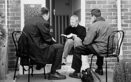 Elder James and I doing some good old doorstep Discussion
Larry  Brock
05 Feb 2004