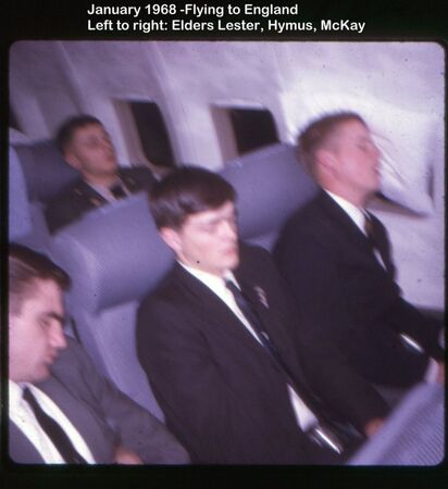 1968_January_Flying From Salt Lake Mission Home_to North British Mission England Elders_Lester, Hymus, Mckay
Bronson  Gardner
08 Jan 2022