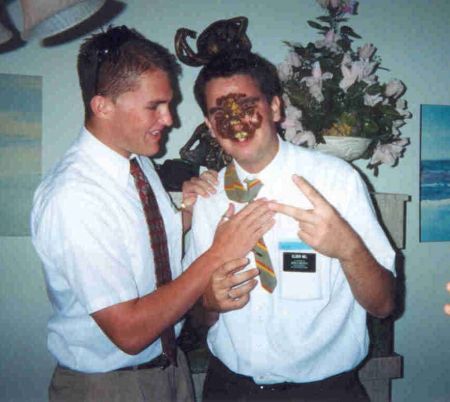 Krum offers Nel a piece of his birthday cake at a Family Home Evening.
Derek Hernandez
19 Oct 2002