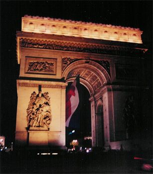 The French Flag under the Arc de Triomphe at night
Travis J. Moss
14 May 2004