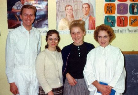 La Rochelle:  Elder Charles Smith, Sister Arlene Quickstrom, Sister Maria Loyens and Convert
Christopher W Evenson
10 Feb 2005