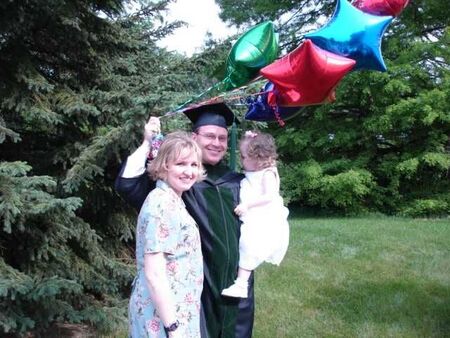 Here we are at my medical school graduation this spring. As you can tell, Jenny is very pregnant
David Michael Wall
25 Sep 2006